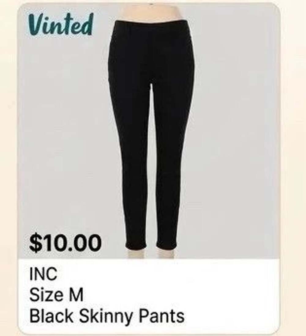 INC International Concepts Black Skinny Pants